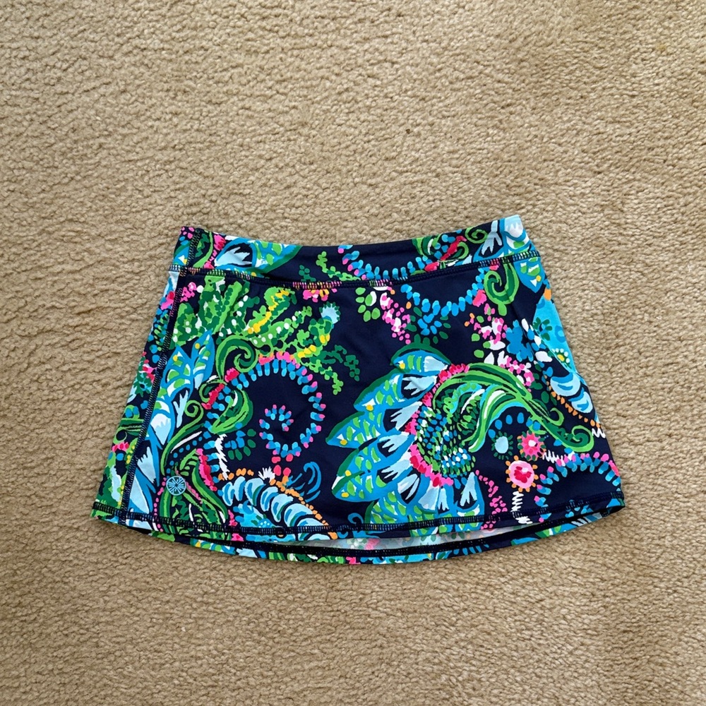 Lilly Pulitzer Blue and Green Kids Skirt